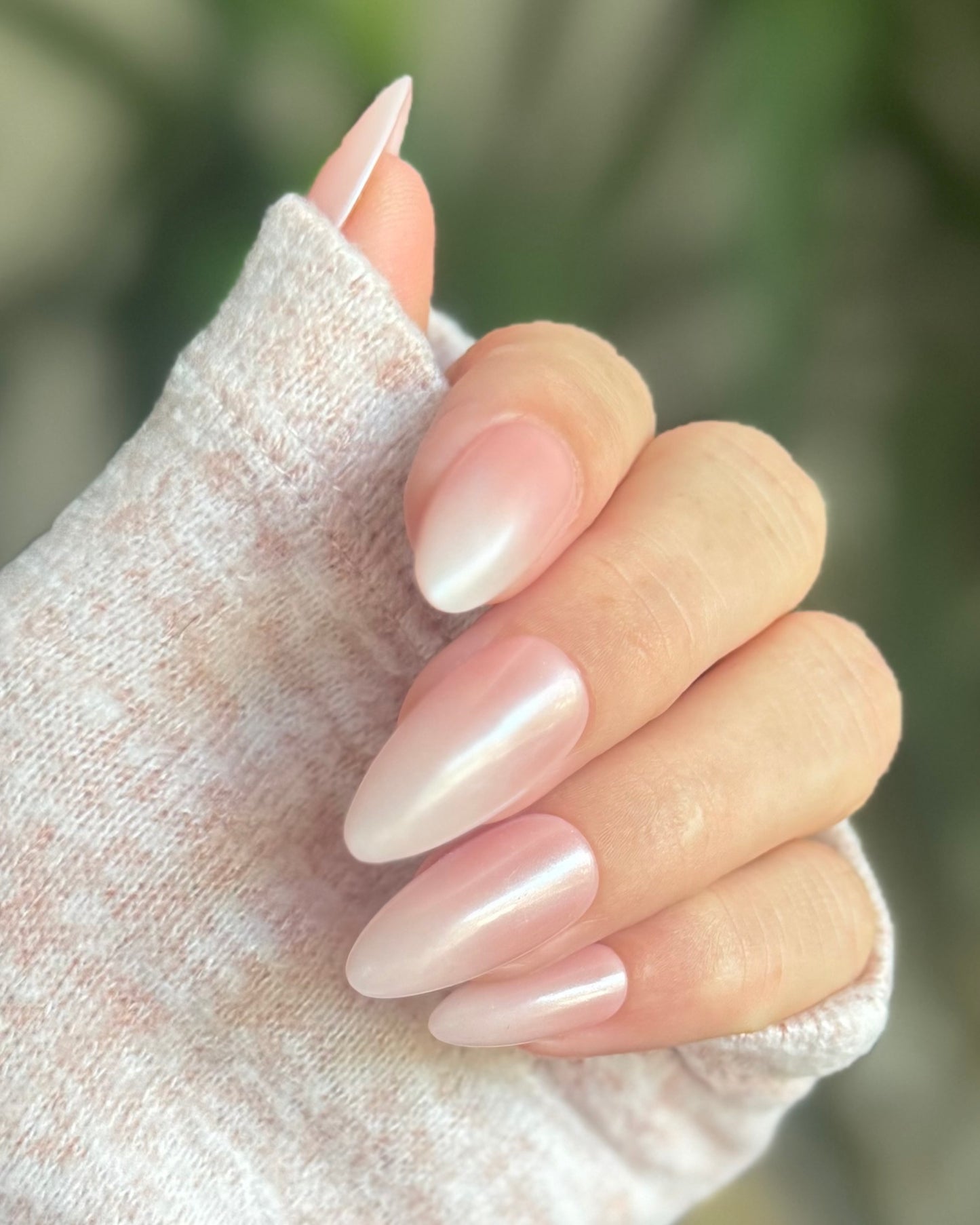 Glazed | Chrome Babyboomer - Made to Order Press-on Nails