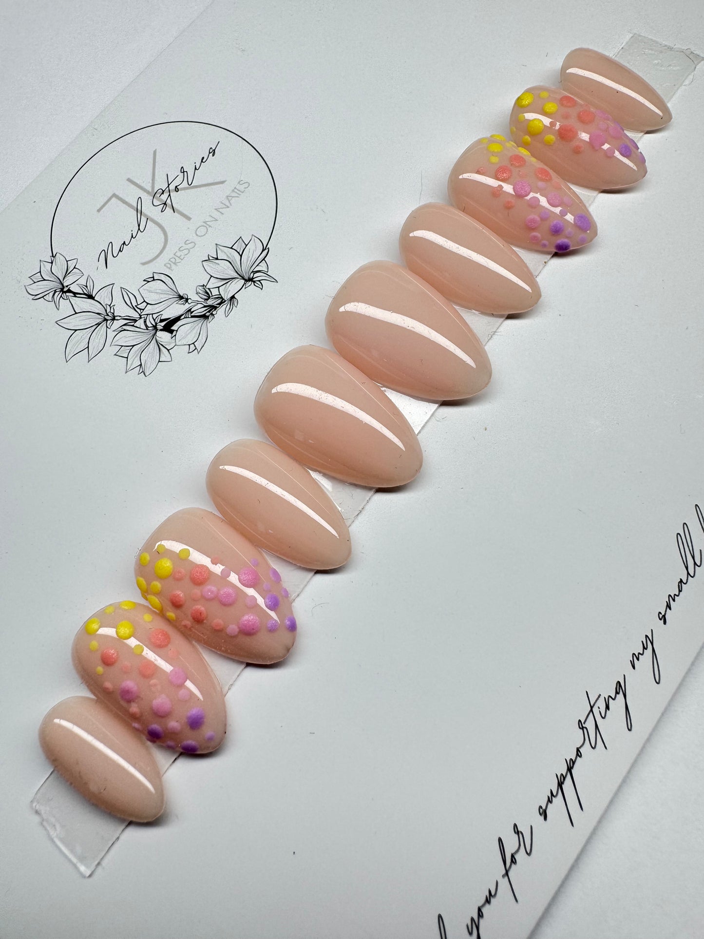 Confetti Blush - Made by Order Press on nails