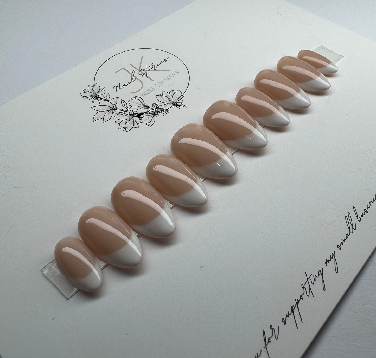 French nails Classic - Made by order Press on nails