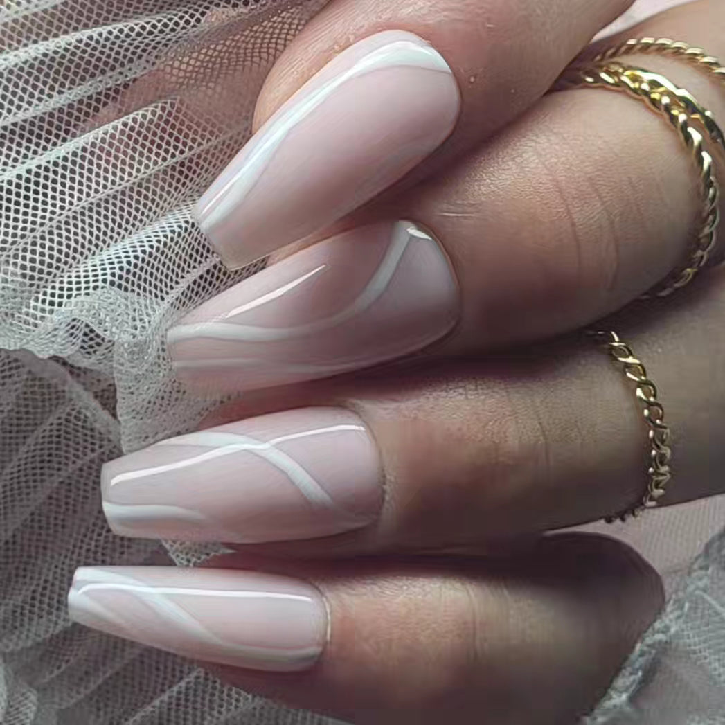 Lines - Made by order Press on Nägel