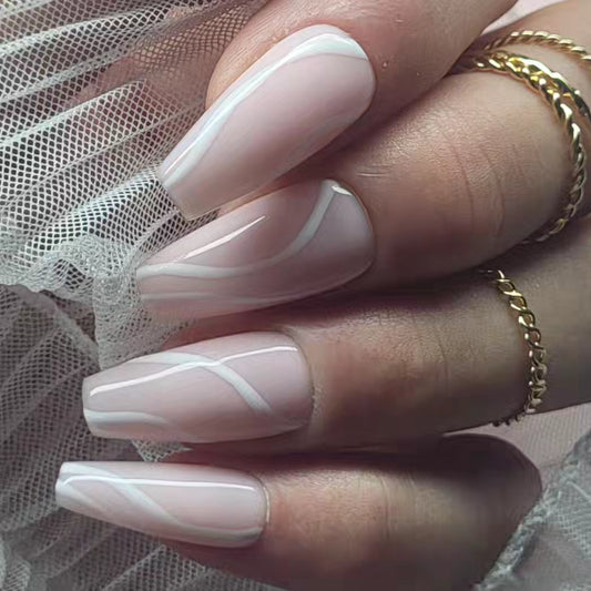 Lines - Made by order Press on Nägel