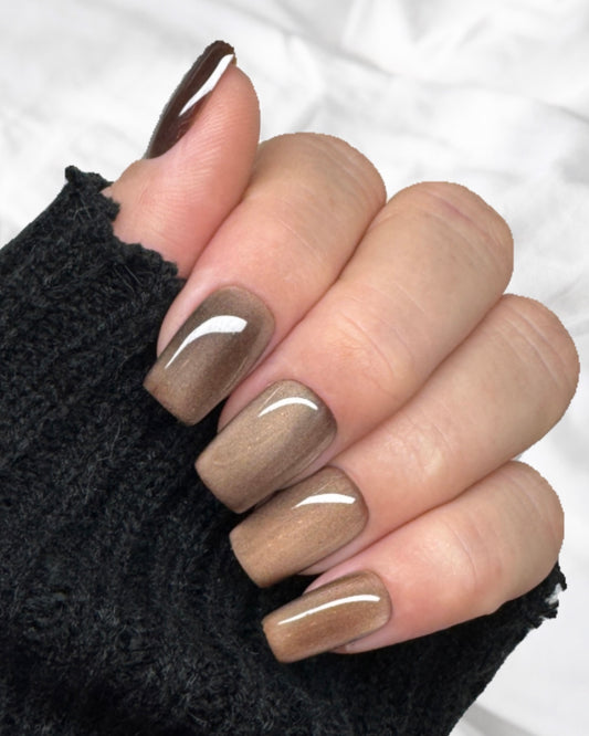 Coffee Break - Press on Nägel / Cat Eye