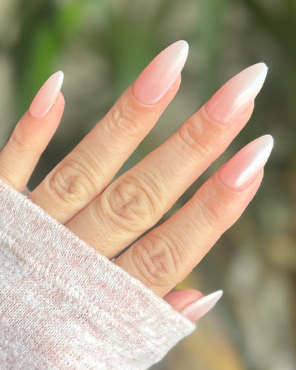 Glazed | Chrome Babyboomer - Made to Order Press-on Nails