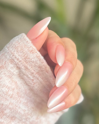 Glazed | Chrome Babyboomer - Made to Order Press-on Nails