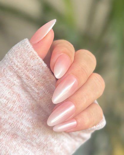Glazed | Chrome Babyboomer - Made to Order Press-on Nails