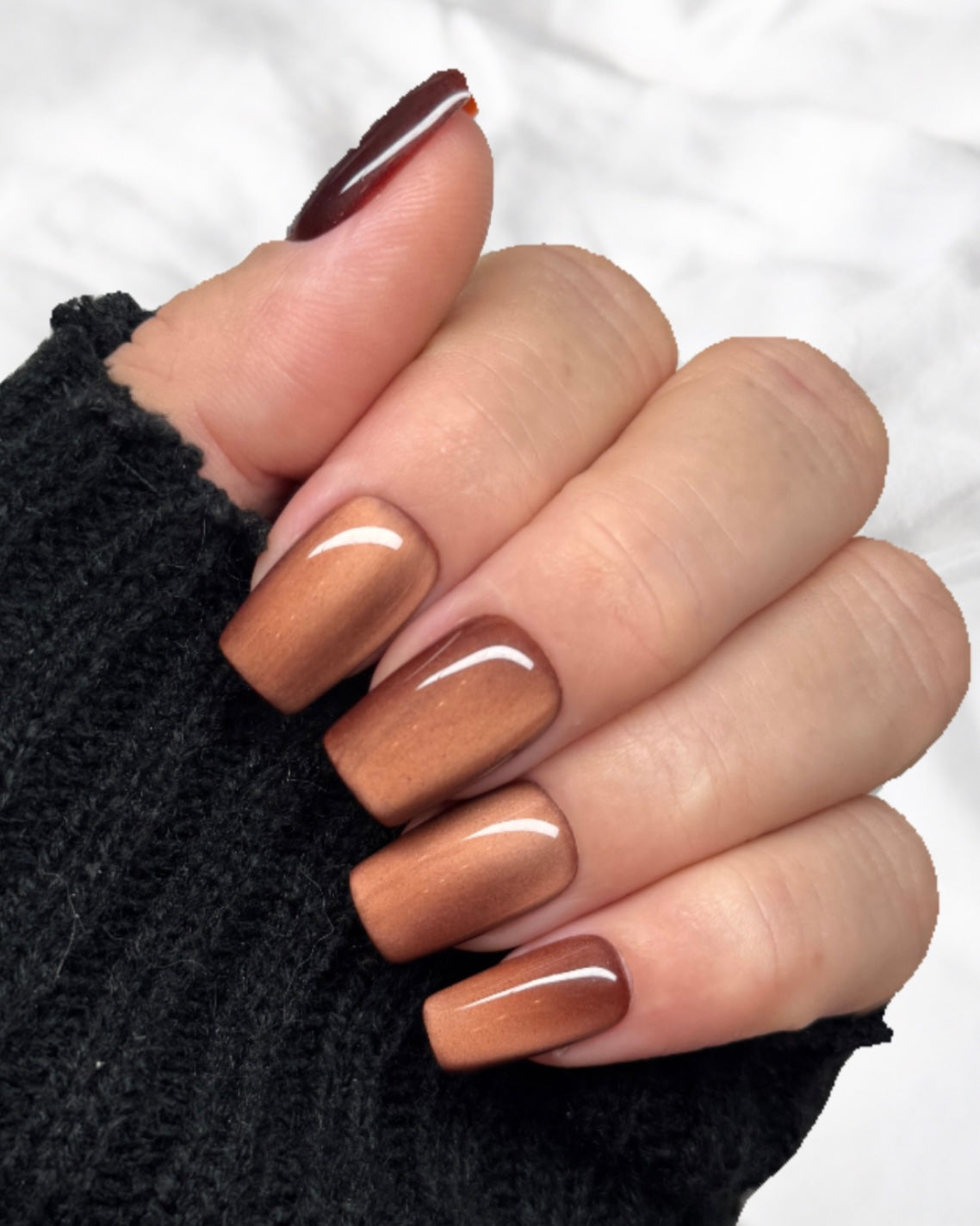 Foxy Caramel - Press on Nägel / Cat Eye