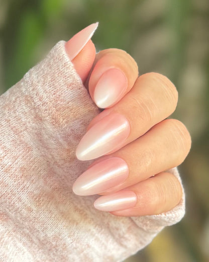Glazed | Chrome Babyboomer - Made to Order Press-on Nails