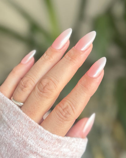 Glazed | Chrome Babyboomer - Made to Order Press-on Nails