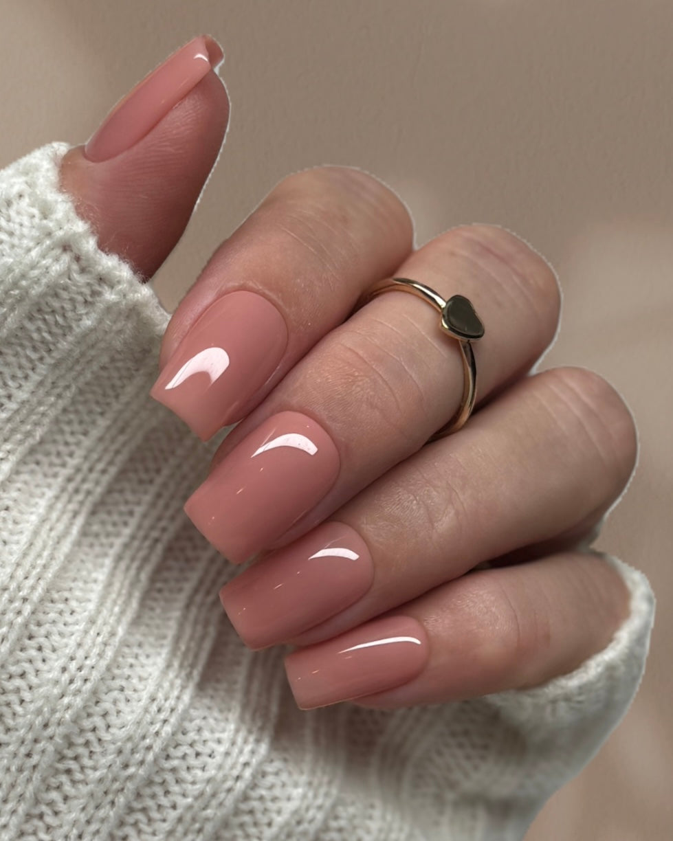 Dark Peach Nude - Premium Press On Nägel