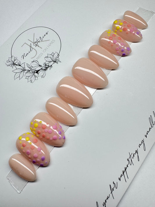 Confetti Blush - Made by Order Press on nails