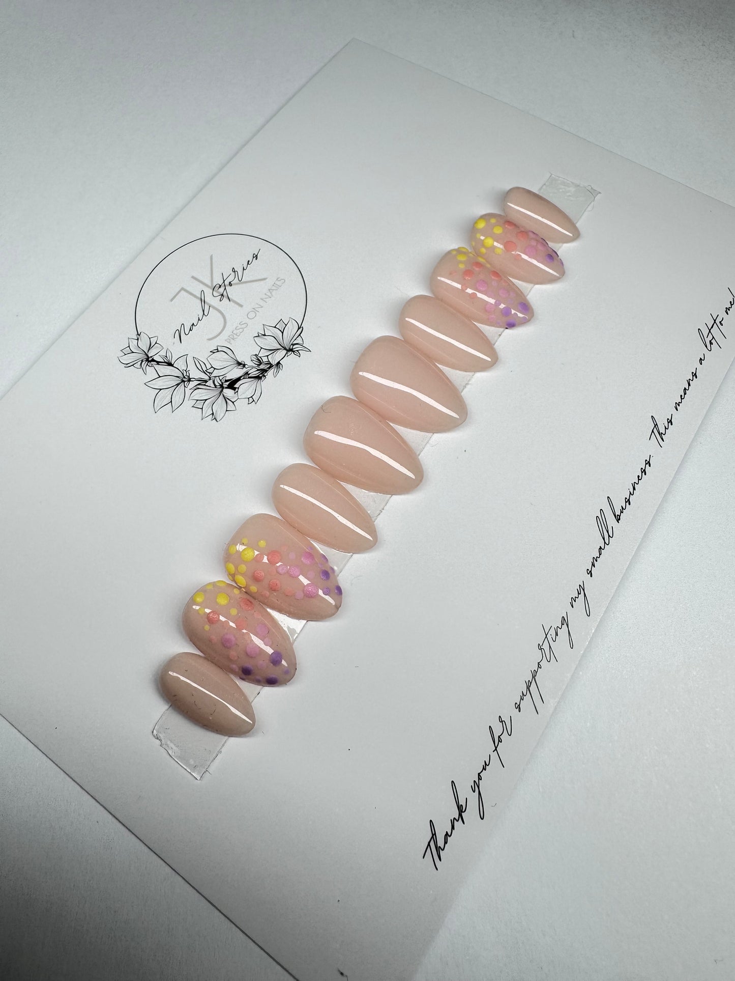 Confetti Blush - Made by Order Press on nails