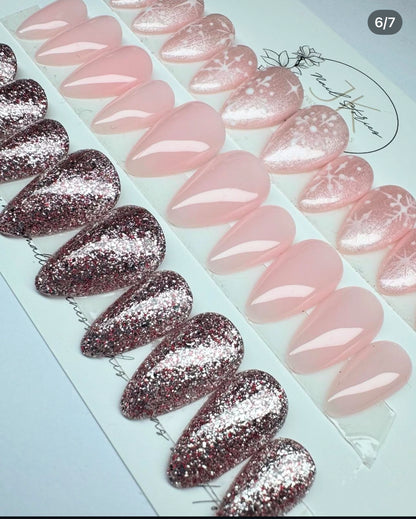 Bundle - Pink Christmas Press on Nägel