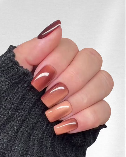 Foxy Caramel - Press on Nägel / Cat Eye